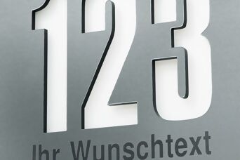 Ein Nummernschild mit der Zahl 123 darauf, das als Symbol für eine Nummer oder einen Code dient.